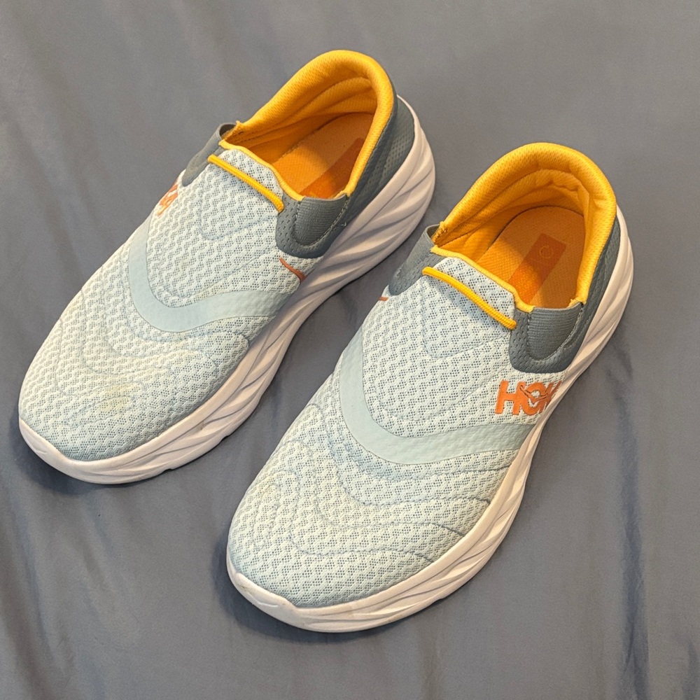 Hoka Women’s Sneakers - Light Blue and Orange - Picture 2 of 4